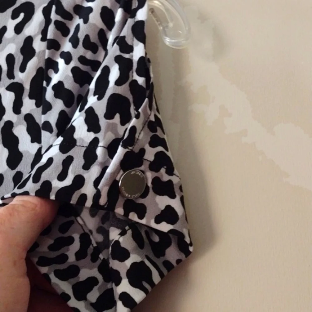 Michael Kors Black/White Leopard Pattern Dress